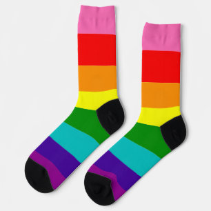 Gilbert Baker Pride Rainbow Striped LGBT Socken