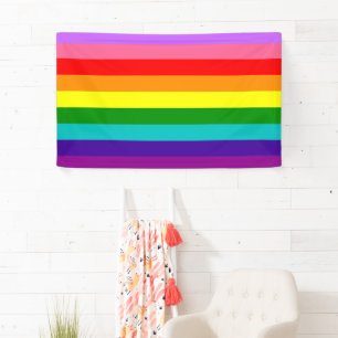 Gilbert Baker’s 9-Stripe Rainbow Flag Banner