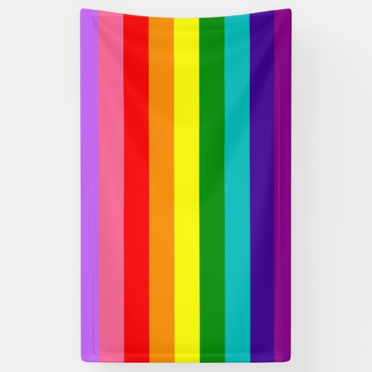Gilbert Baker’s 9-Stripe Rainbow Flag  Banner (Vertikal)