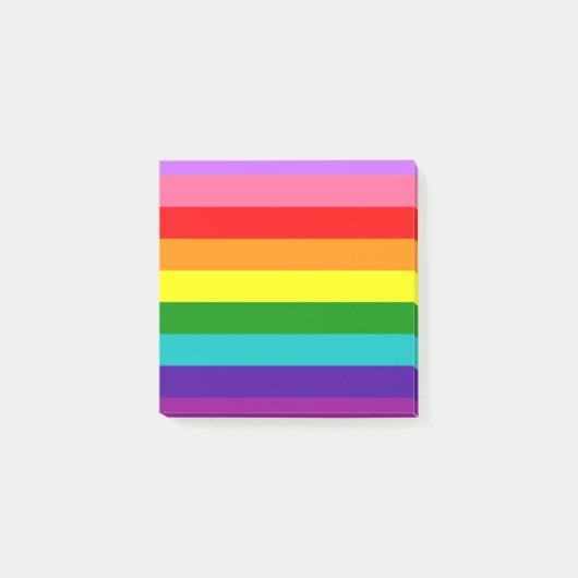Gilbert Baker’s 9-Stripe Rainbow Flag Post-it Klebezettel (Vorderseite)