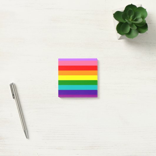 Gilbert Baker’s 9-Stripe Rainbow Flag Post-it Klebezettel (Büro)