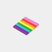 Gilbert Baker’s 9-Stripe Rainbow Flag Post-it Klebezettel (angewinkelt)