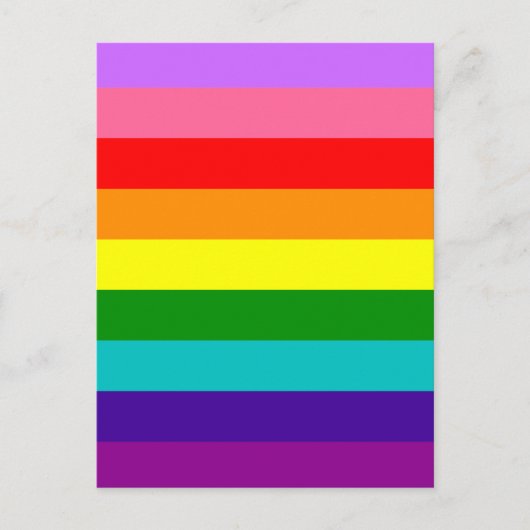 Gilbert Baker’s 9-Stripe Rainbow Flag Postkarte (Vorderseite)
