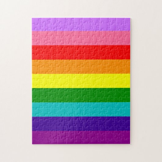 Gilbert Baker's 9-Streifen-Regenbogenflagge Puzzle (Vertikal)