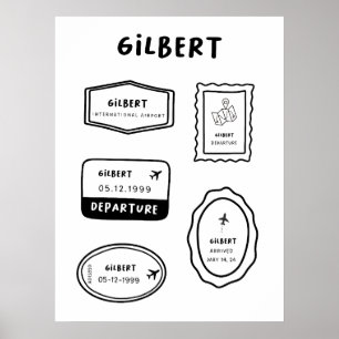 Gilbert - Briefmarke Collection Vintages Design Poster