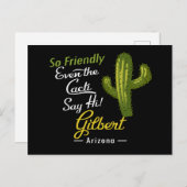 Gilbert Cactus Funny Retro Postkarte (Vorne/Hinten)