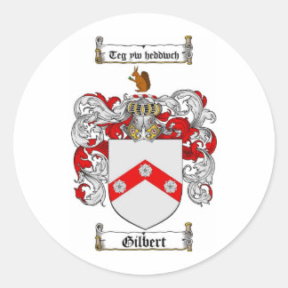 GILBERT FAMILIENWAPPEN - Wappenschuss Runder Aufkleber