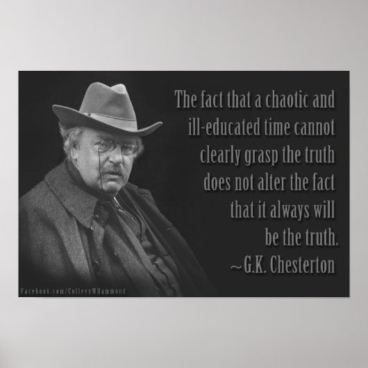 Gilbert Keith Chesterton Poster (Vorne)