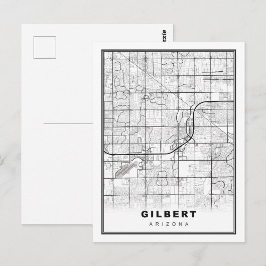 Gilbert Map Postkarte (Vorne/Hinten)