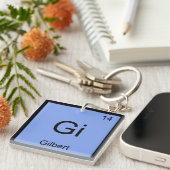 Gilbert Name Chemistry Element Periodic Table Schlüsselanhänger (Vorderseite rechts)