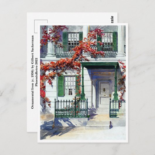 Gilbert Sackerman Postkarte (Vorne/Hinten)