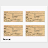 Gilbert-Spielzeug-Maschinengriff 1919 Rechteckiger Aufkleber (Blatt)