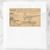 Gilbert-Spielzeug-Maschinengriff 1919 Rechteckiger Aufkleber (Tasche)