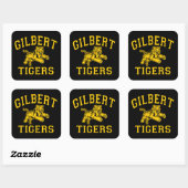 Gilbert Tigers Quadratischer Aufkleber (Blatt)
