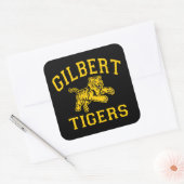 Gilbert Tigers Quadratischer Aufkleber (Umschlag)
