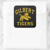 Gilbert Tigers Quadratischer Aufkleber (Tasche)