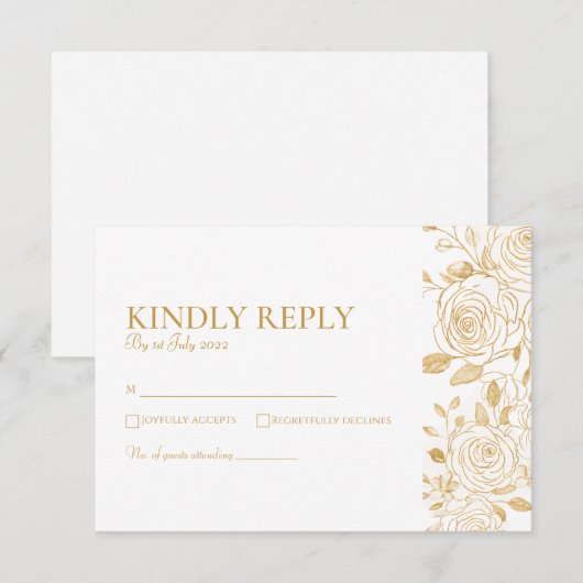 GILDE Blüten RSVP Karte (Vorne/Hinten)