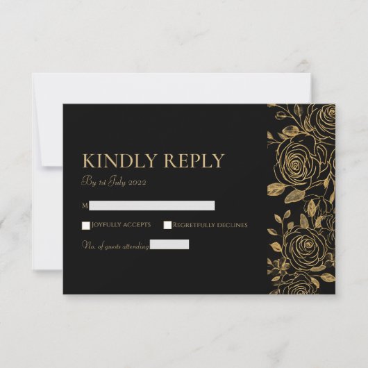 GILDE Blüten RSVP Karte (Vorderseite)