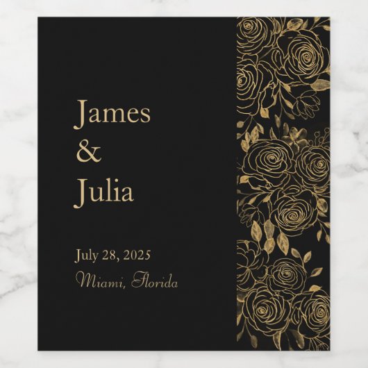 GILDE Blüten Weinetikett (Einzelnes Label)