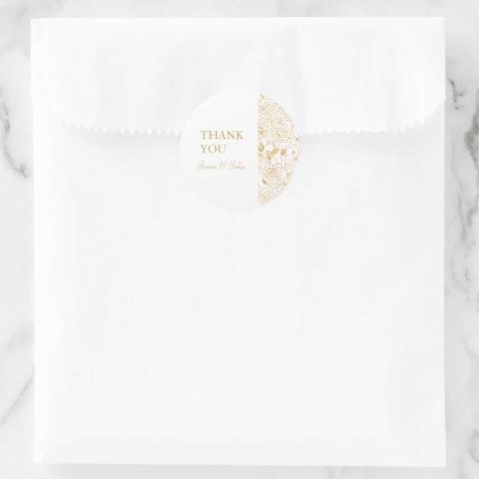 GILDE-Blütensiegel Runder Aufkleber (Tasche)