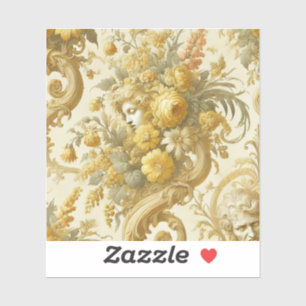 Gilde Gold - Barockblumenkissen Aufkleber