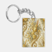 Gilde Gold - Barockblumenkissen Schlüsselanhänger (Vorderseite links)