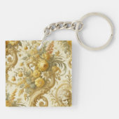 Gilde Gold - Barockblumenkissen Schlüsselanhänger (Rückseite)