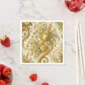 Gilde Gold - Barockblumenkissen Serviette (Beispiel)