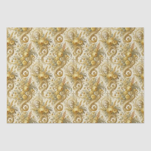 Gilde Gold - Barockfloral Seidenpapier (Vorderseite)