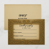Gilde in Gold Wedding RSVP Card Karte (Vorne/Hinten)