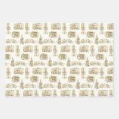 Gilded Age Architecture Buffalo NY Pen & Ink Wrapp Geschenkpapier Set (Vorderseite 2)