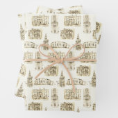 Gilded Age Architecture Buffalo NY Pen & Ink Wrapp Geschenkpapier Set (Beispiel)
