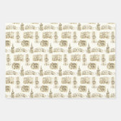Gilded Age Architecture Buffalo NY Pen & Ink Wrapp Geschenkpapier Set (Vorderseite)