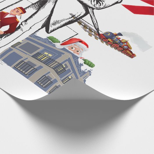 Gilded Age Viktorianische Weihnachtswrapping Paper Geschenkpapier (Ecke)