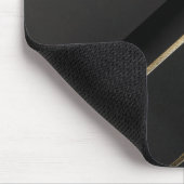 Gilded Alignment — Minimalist Black & Gold Mousepad (Ecke)