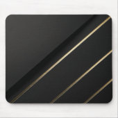 Gilded Alignment — Minimalist Black & Gold Mousepad (Vorne)