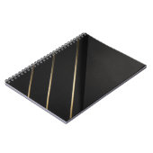Gilded Alignment — Minimalist Black & Gold Notizblock (Linke Seite)