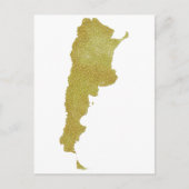 Gilded Argentina Map - Argentinien Dorada Postkarte (Vorderseite)