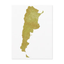 Gilded Argentina Map - Argentinien Dorada