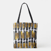 Gilded Artistry: Black & Gold Abstrakt Tasche (Rückseite)