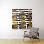 Gilded Artistry: Black & Gold Abstrakt Wandteppich (Beispiel (Horizontal))