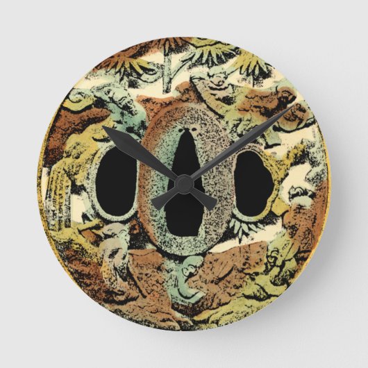 Gilded Asian Medallion by Vision Studio Runde Wanduhr (Vorderseite)