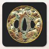 Gilded Asian Medallion von Vision Studio Rechteckiger Pappuntersetzer (Vorderseite)