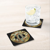 Gilded Asian Medallion von Vision Studio Rechteckiger Pappuntersetzer (Vor Ort)