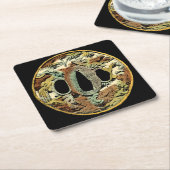 Gilded Asian Medallion von Vision Studio Rechteckiger Pappuntersetzer (angewinkelt)