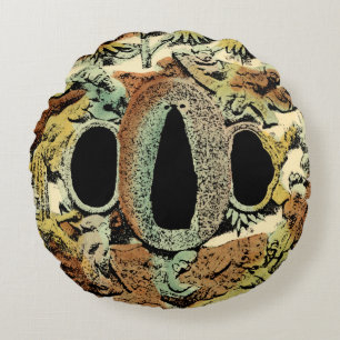 Gilded Asian Medallion von Vision Studio Rundes Kissen