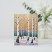 Gilded Aspen Grove: Ein Wintertraum Postkarte (Stehend Vorderseite)