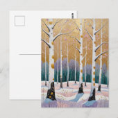 Gilded Aspen Grove: Ein Wintertraum Postkarte (Vorne/Hinten)