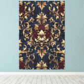 Gilded Baroque Floral Wirbel Leinwanddruck (Insitu (Holzboden))