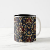 Gilded Baroque Floral Wirbel Zweifarbige Tasse (VorderseiteRechts)